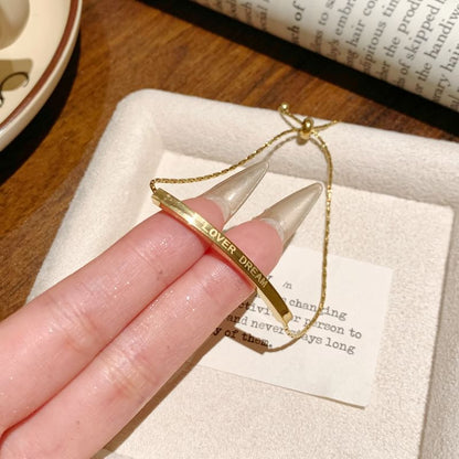 Schriftzug Armband Metall