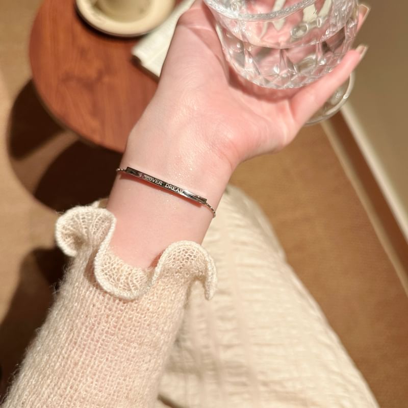 Schriftzug Armband Metall