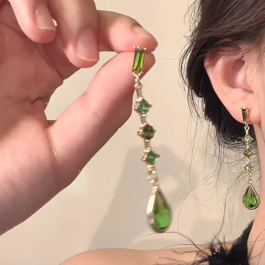 Legierung Dangle Faux Drop Ohrring Kristall