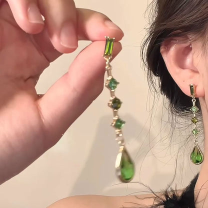 Legierung Dangle Faux Drop Ohrring Kristall