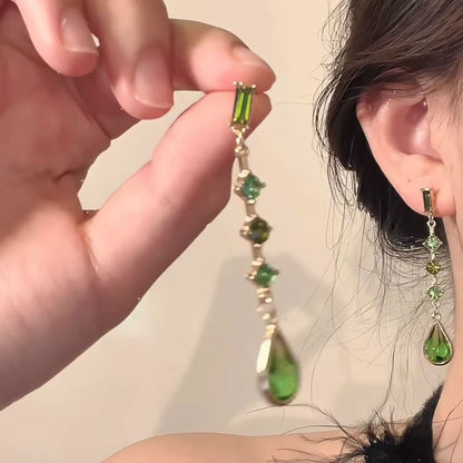 Legierung Dangle Faux Drop Ohrring Kristall