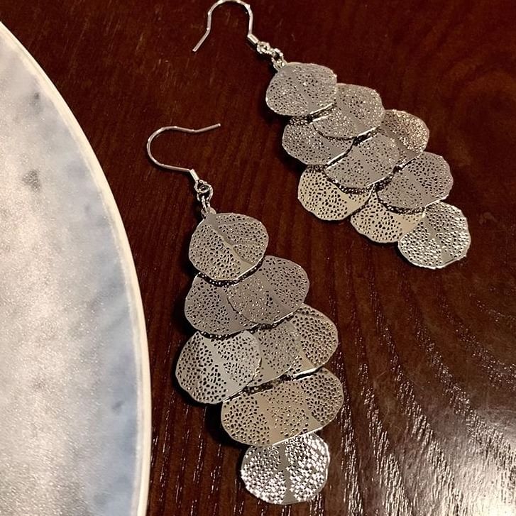 リーフシャンデリアイヤリング合金