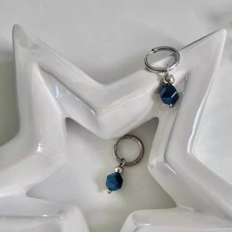 イヤリング 宝石 合金 ドロップ フェイク