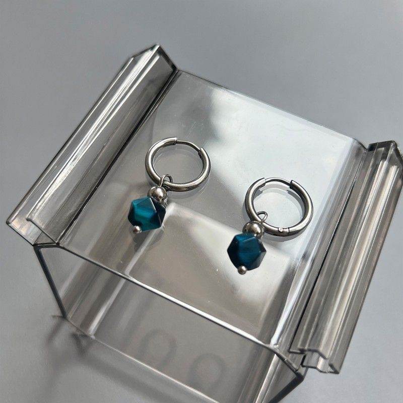 イヤリング 宝石 合金 ドロップ フェイク