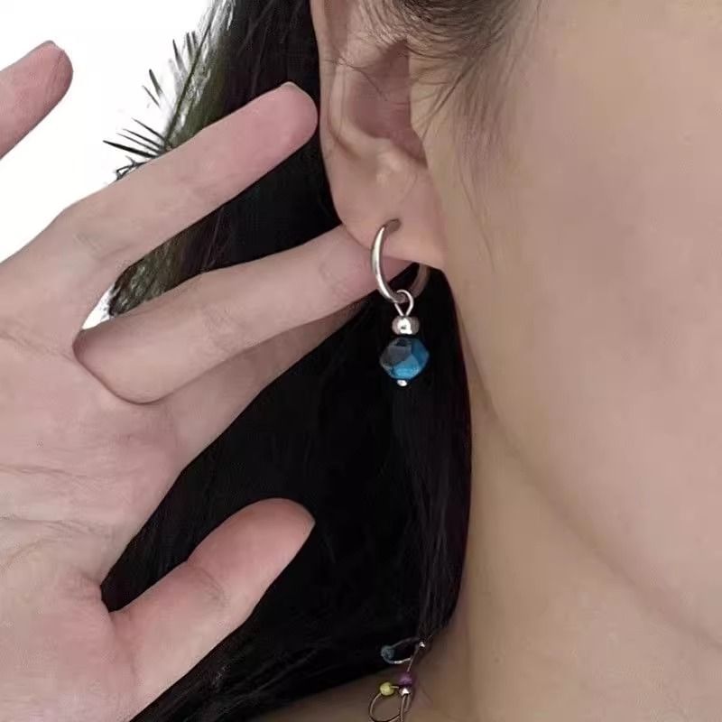 イヤリング 宝石 合金 ドロップ フェイク