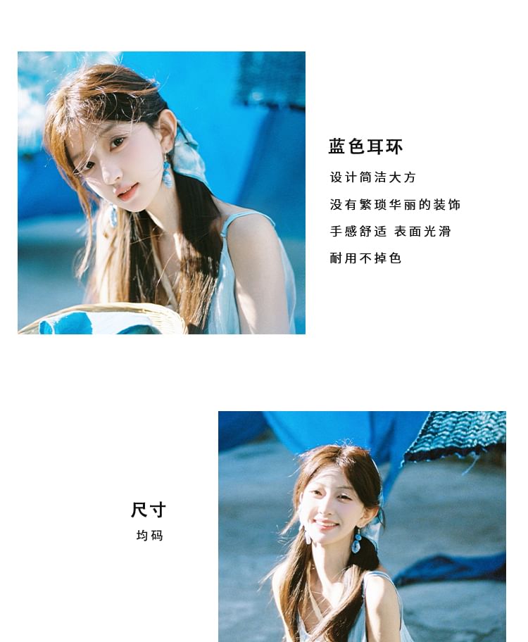 Geometry Dye Ohrring Krawattentropfen