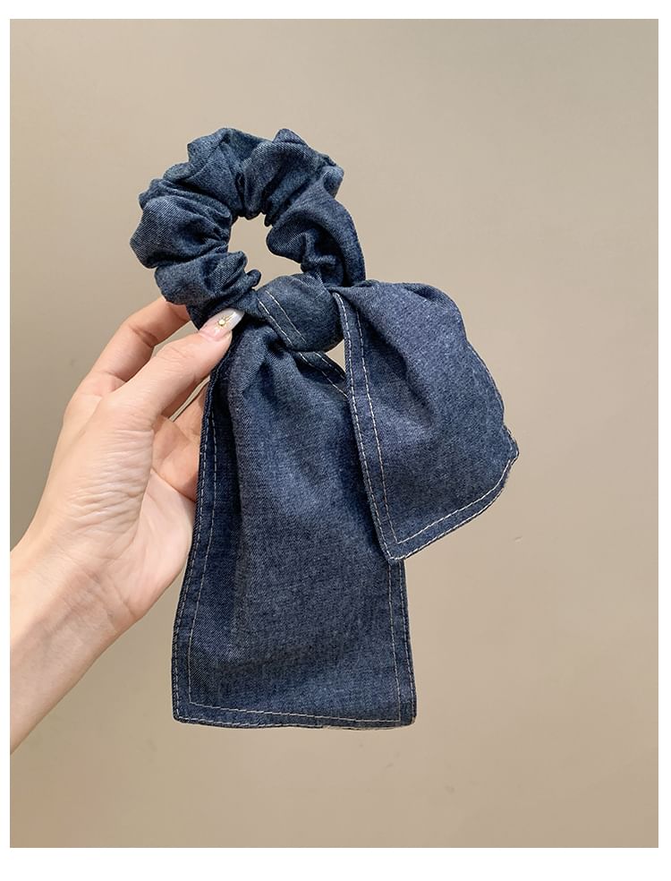 Bow Scrunchie Denim
