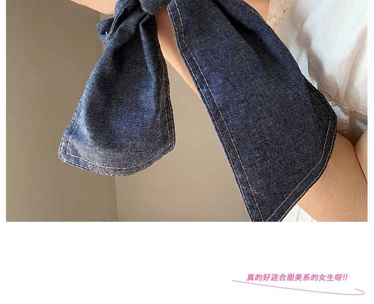 Bow Scrunchie Denim