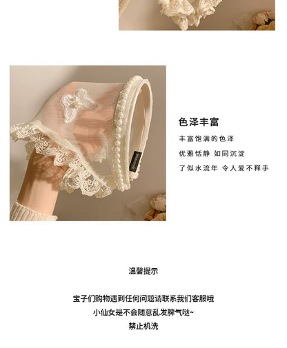 Headband Lace Butterfly Trim Applique