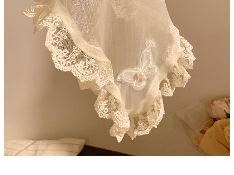 Headband Lace Butterfly Trim Applique