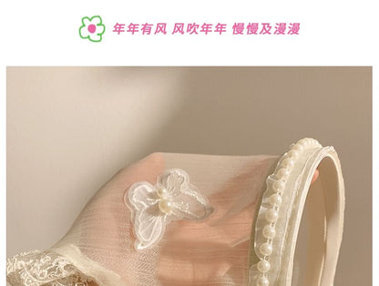 Headband Lace Butterfly Trim Applique