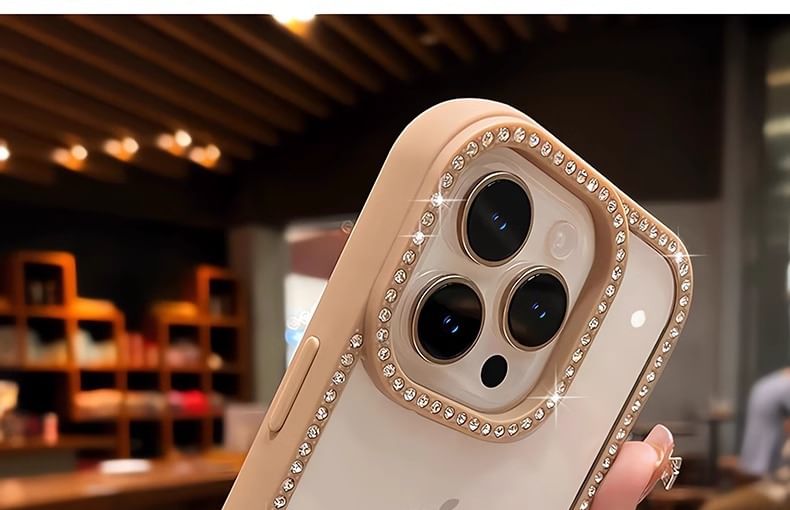 Rhinestone Transparent Phone Case - Compatible with iPhone
