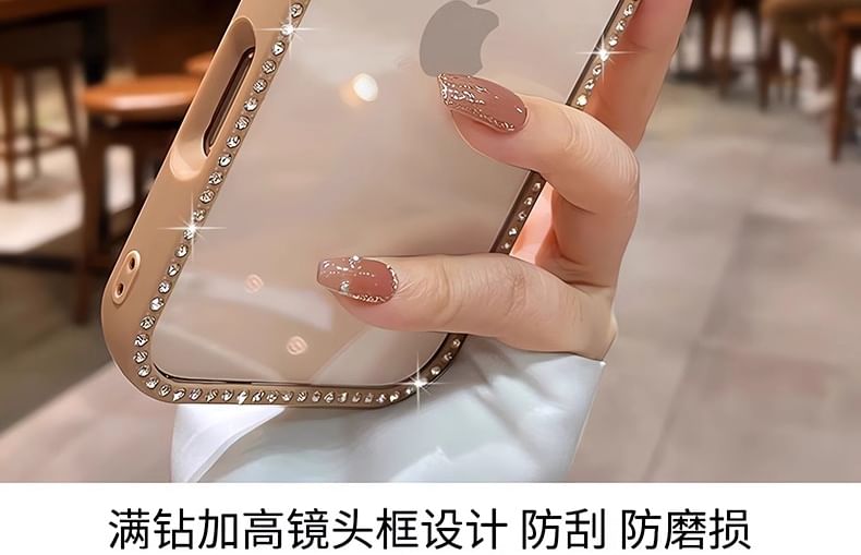 Rhinestone Transparent Phone Case - Compatible with iPhone