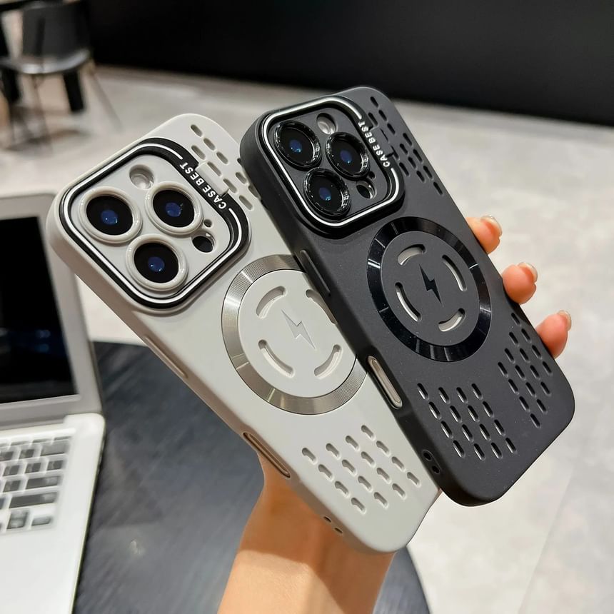 MagSafe対応) (iPhone対応マグネット式穴あきケース)