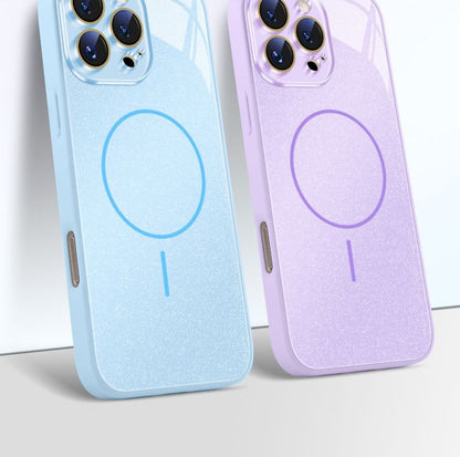 Case with MagSafe) Magnetic Glitter (Compatible iPhone