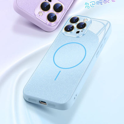 Case with MagSafe) Magnetic Glitter (Compatible iPhone