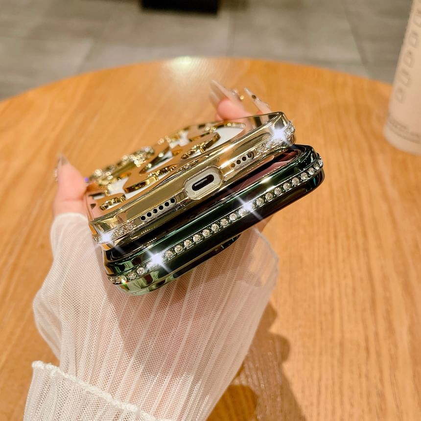 Flamme iPhone Strass Hülle