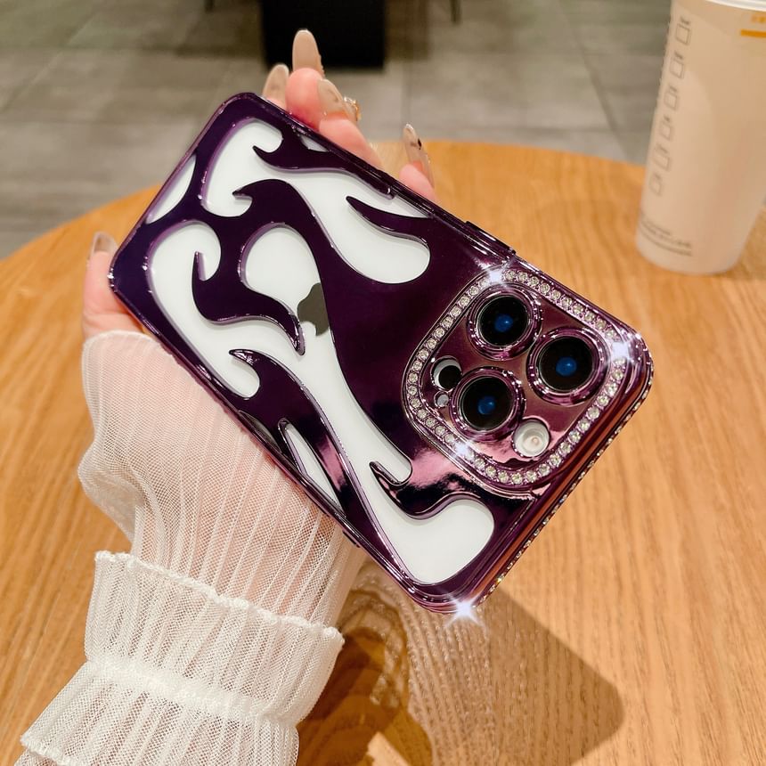 Flamme iPhone Strass Hülle