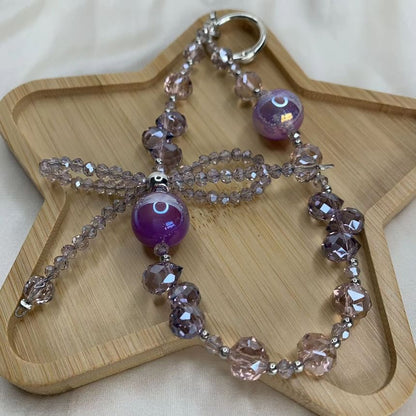 Kristall Faux Bow Perlen Telefon Strap Handgelenk