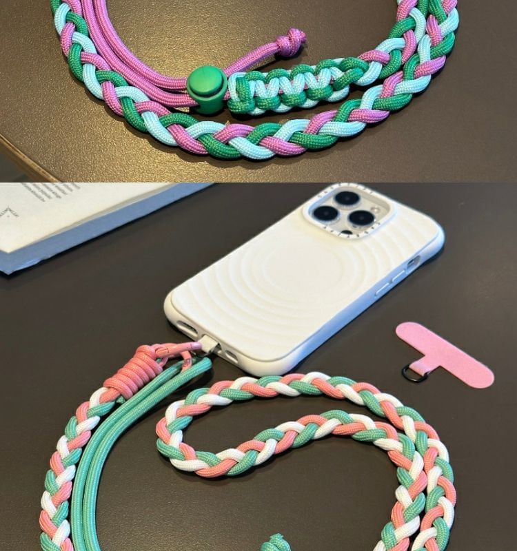 Pad Phone Strap with Lanyard Braided