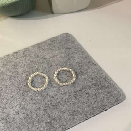 Beaded Pearl Natural Ring