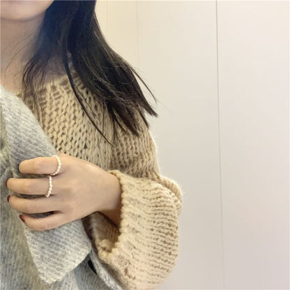 Beaded Pearl Natural Ring