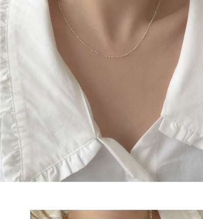 925スターリングシルバーネックレス（上品）