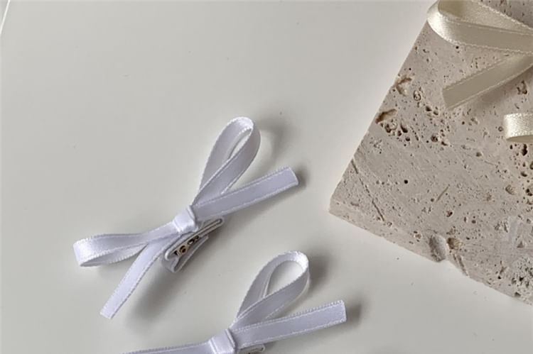 クリップ3：シンプルなリボンヘアセット