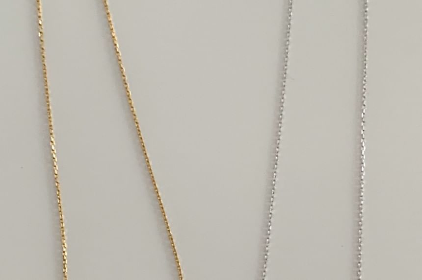 925 スターリングシルバー ビーズリボンネックレス