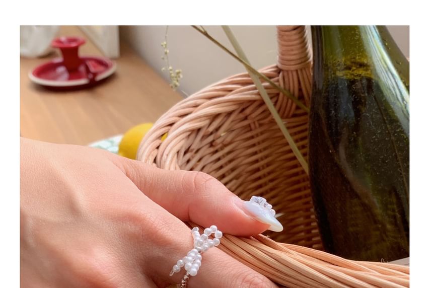 シルバースターリングビーズボウリング 925 エラスティック