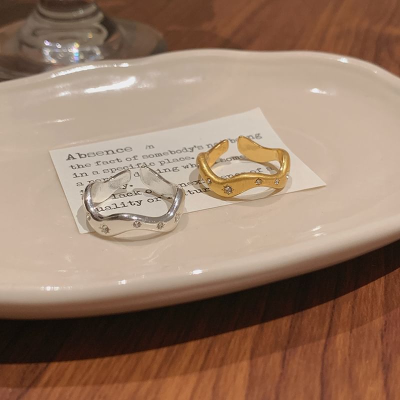 Ring offen / Strass besetzt