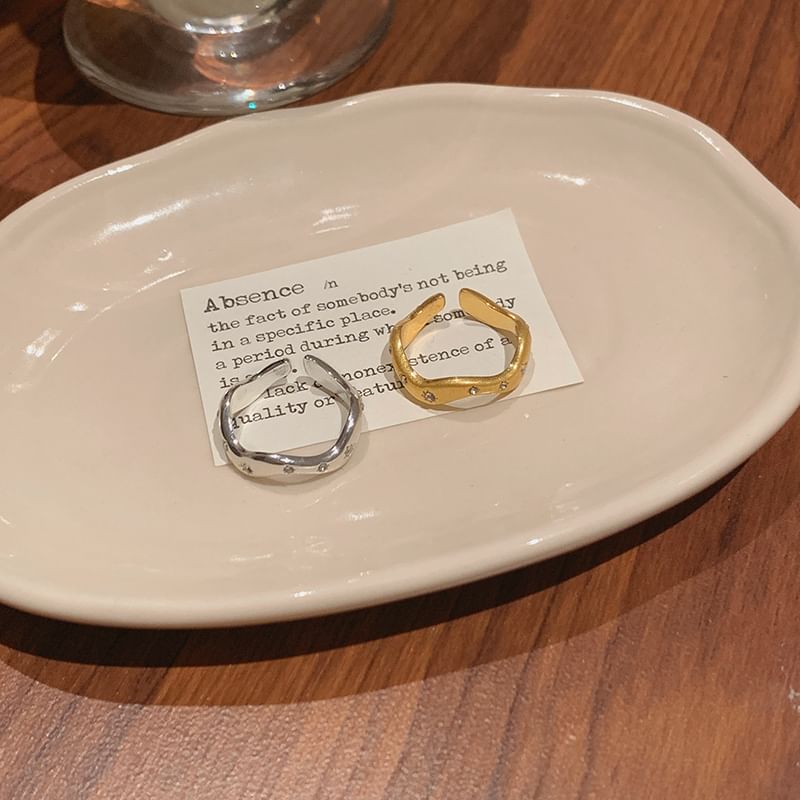 Ring offen / Strass besetzt