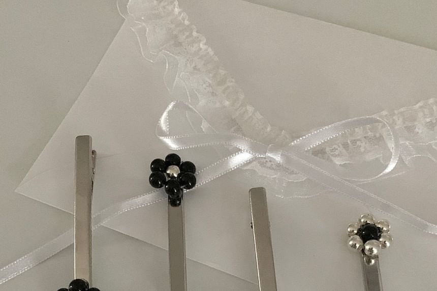 ビーズフラワーセット2：ヘアクリップ