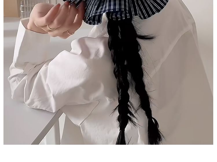 Ruffle Striped Scrunchie