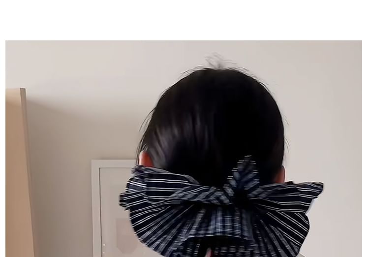 Ruffle Striped Scrunchie
