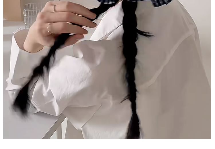 Ruffle Striped Scrunchie