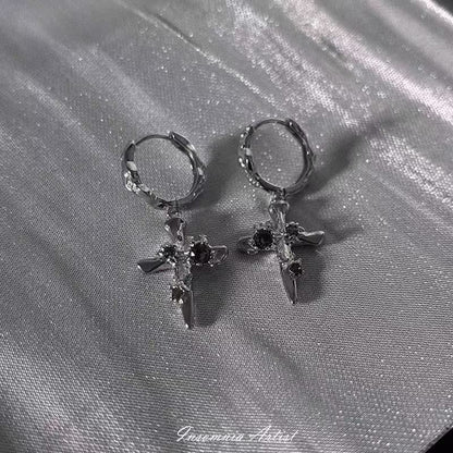 Earring Cross Alloy Drop
