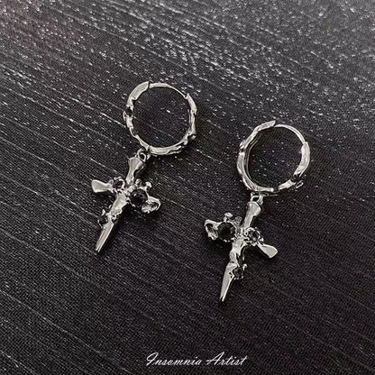 Earring Cross Alloy Drop