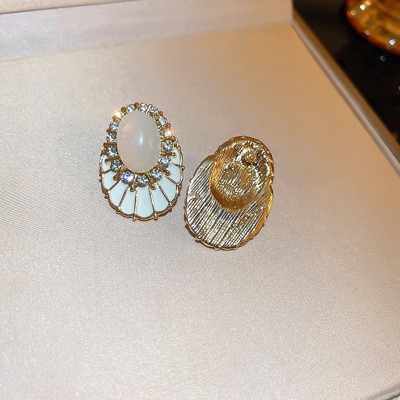Faux Statement Glaze Earring Gemstone Rhinestone Alloy