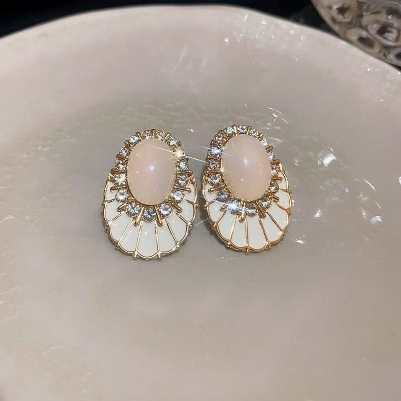 Faux Statement Glaze Earring Gemstone Rhinestone Alloy
