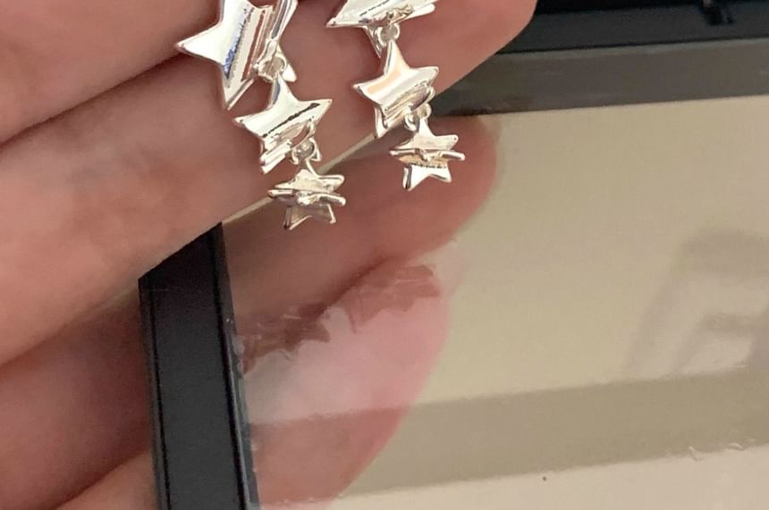 Star Alloy Dangle Earrings and Ear Cuff Options