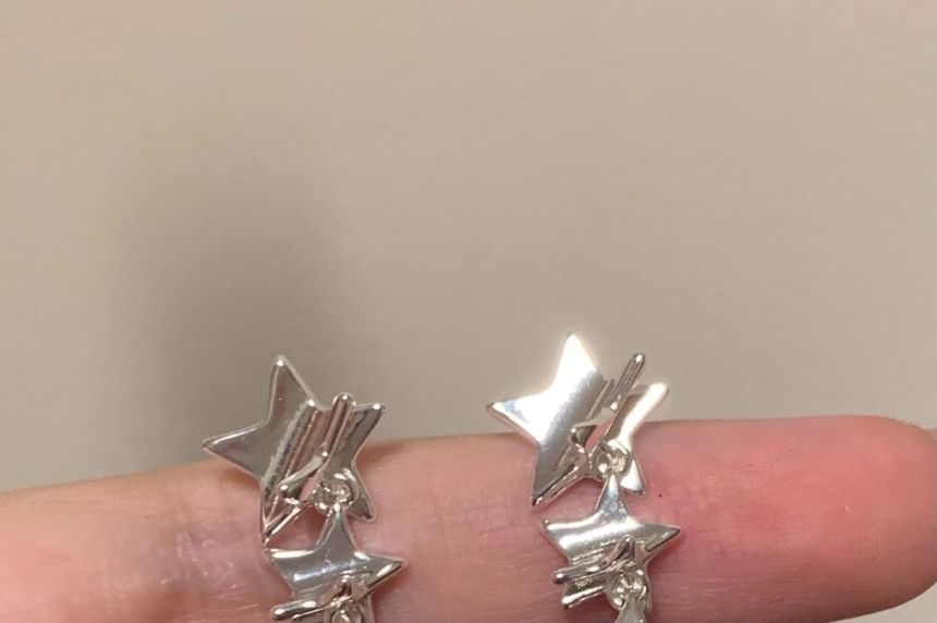 Star Alloy Dangle Earrings and Ear Cuff Options