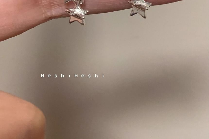 Star Alloy Dangle Earrings and Ear Cuff Options