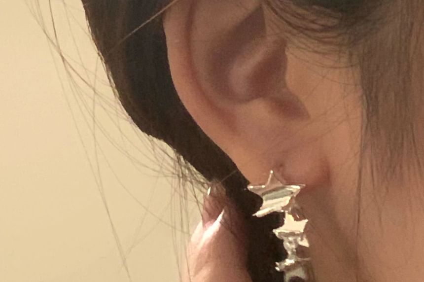 Star Alloy Dangle Earrings and Ear Cuff Options