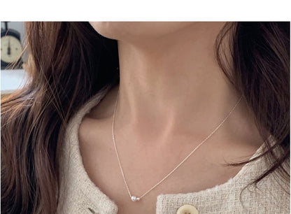 フェイクビーズパールネックレス シルバースターリング