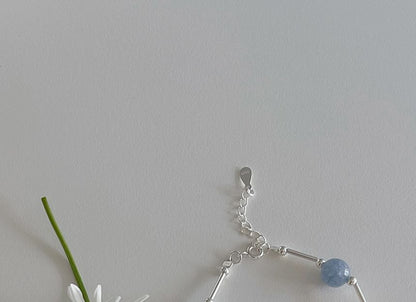 Beaded Bracelet Sterling Gemstone Silver