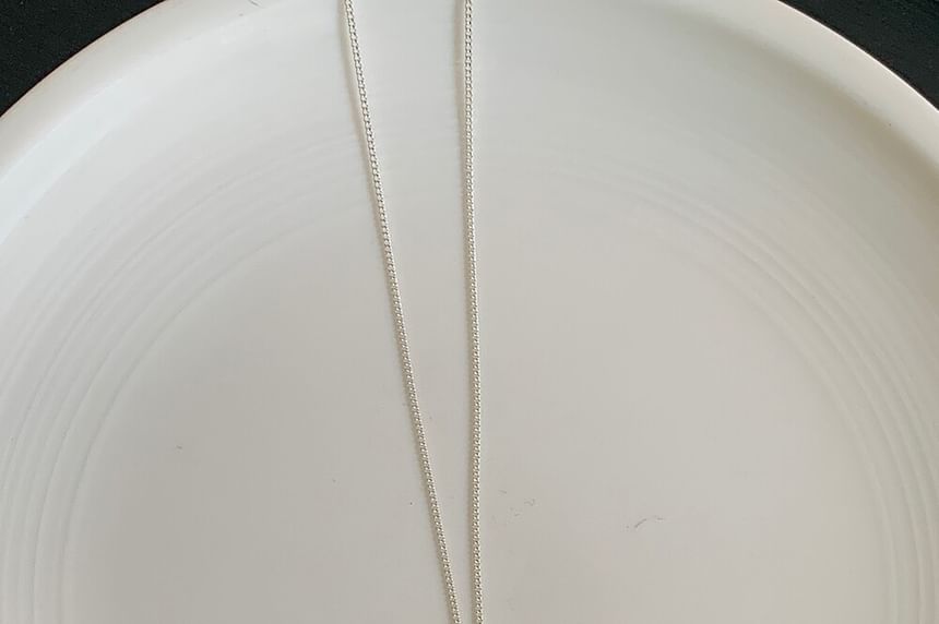 Sterling Necklace Pendant Bead Silver