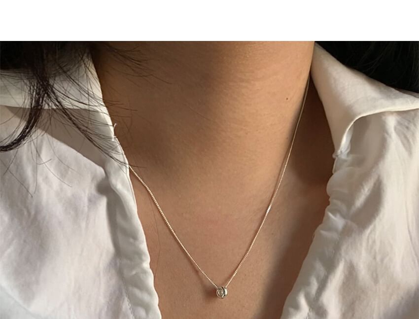 Sterling Necklace Pendant Bead Silver