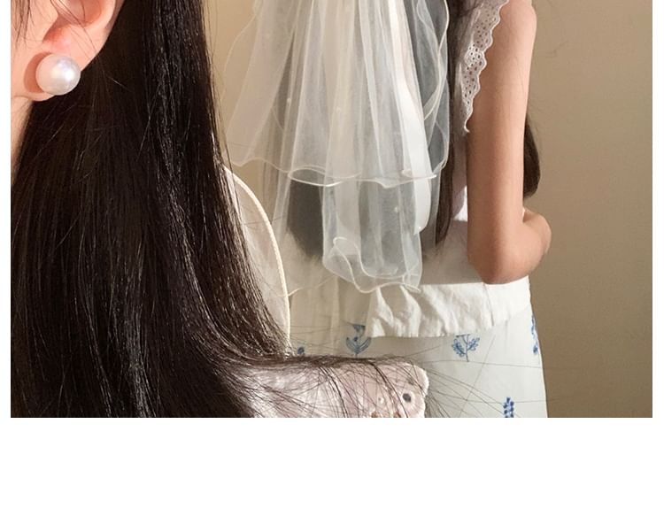 Clip Veil Mesh Bow Hair