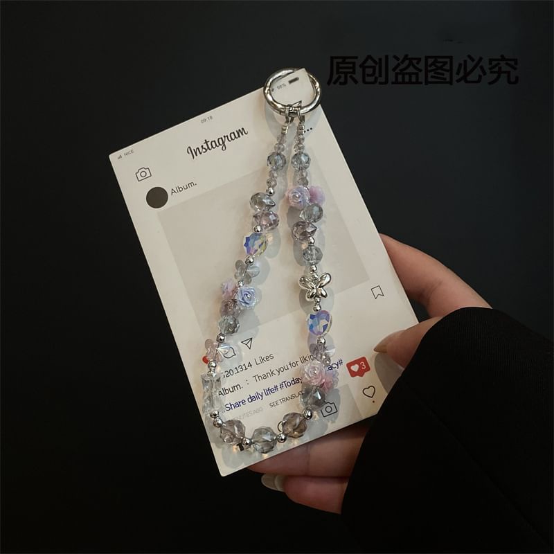 Phone Lanyard Pad with Flower